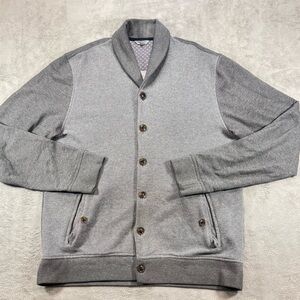 Ted Baker London Berden Shawl Collar Knit Cardigan Size 6 Grey